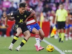 Marc Pubill, en un encuentro de LaLiga ante la UD Almería