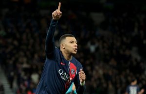 Kylian Mbappé, en un partido con el PSG