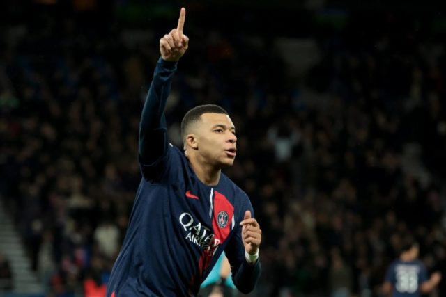 Kylian Mbappé, en un partido con el PSG