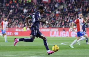 Sheraldo Becker, en el partido de LaLiga ante el Girona