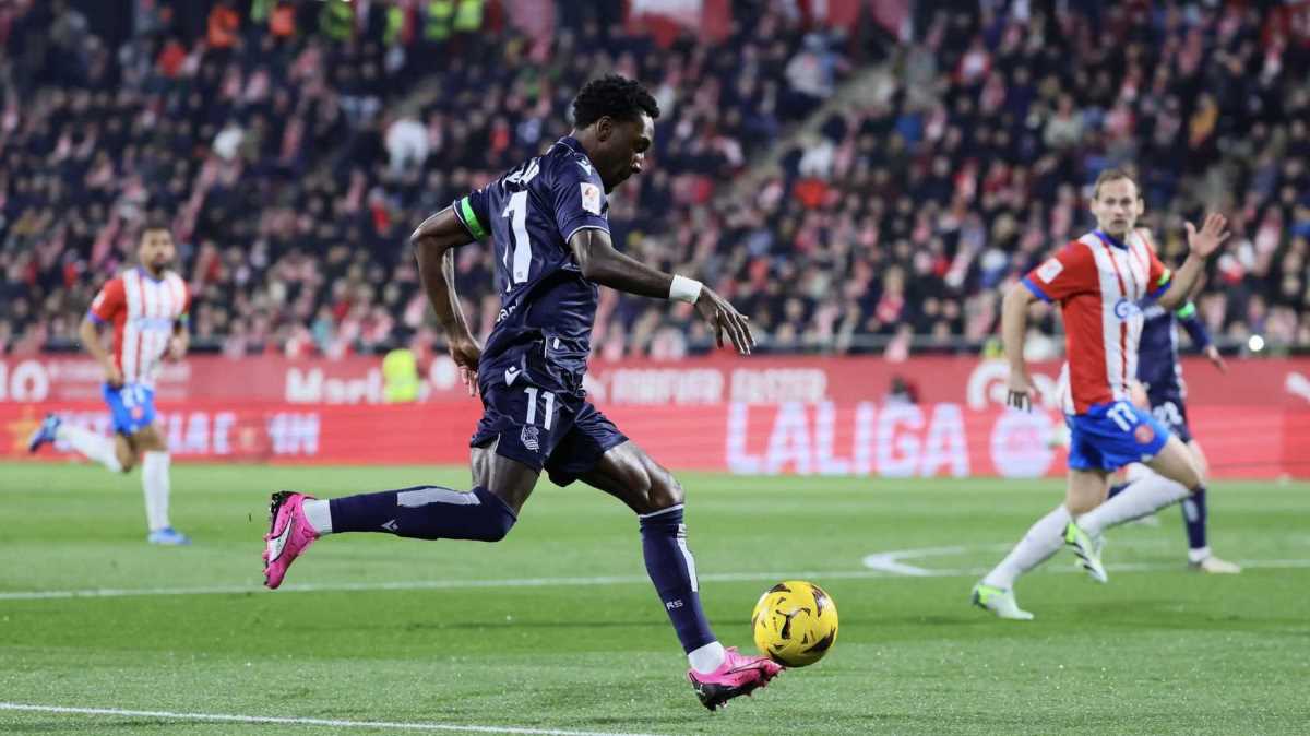 Sheraldo Becker, en el partido de LaLiga ante el Girona