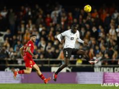 Mouctar Diakhaby, en un partido de LaLiga ante el Sevilla FC