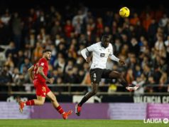 Mouctar Diakhaby, en un partido de LaLiga ante el Sevilla FC