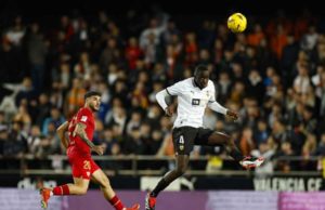 Mouctar Diakhaby, en un partido de LaLiga ante el Sevilla FC