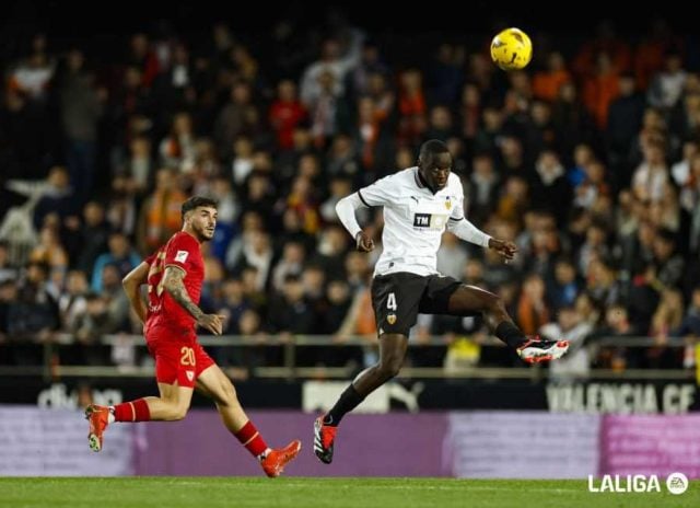 Mouctar Diakhaby, en un partido de LaLiga ante el Sevilla FC