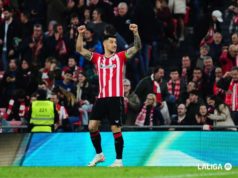 Yuri celebra un gol en LaLiga EA Sports con el Athletic Club