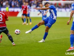 Carlos Benavídez, en un partido de LaLiga con el Alavés