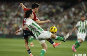 Hugo Álvarez en un partido de Liga con el Celta