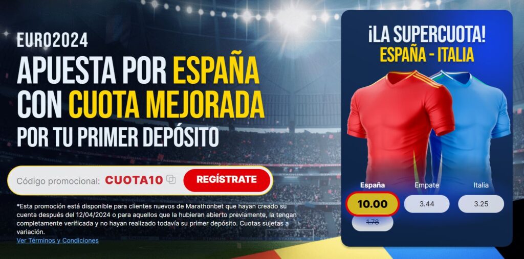 supercuota españa - italia marathonbet