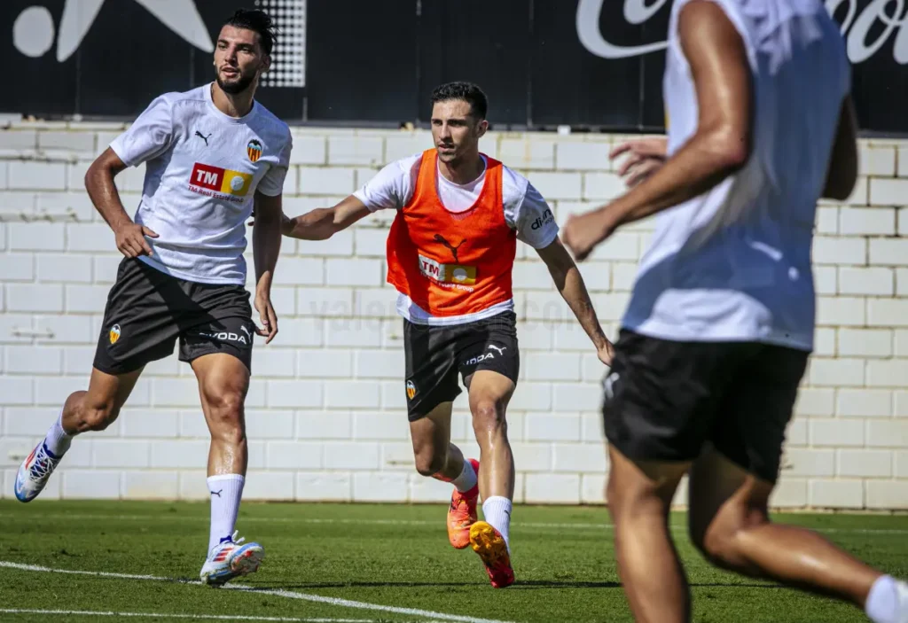 César Tárrega y Rafa Mir - Entrenamiento Valencia