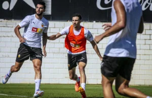 César Tárrega y Rafa Mir - Entrenamiento Valencia