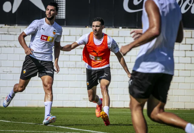 César Tárrega y Rafa Mir - Entrenamiento Valencia