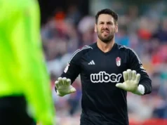 Augusto Batalla en un partido de Liga con el Granada CF