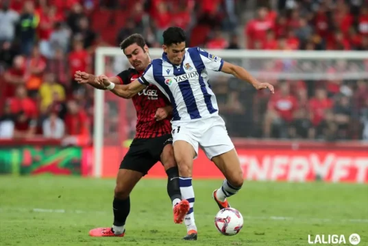 Abdón Prats en un encuentro de LaLiga con el RCD Mallorca