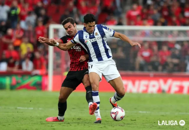 Abdón Prats en un encuentro de LaLiga con el RCD Mallorca