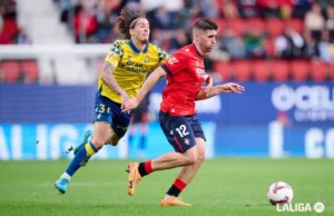 Fábio Silva, en un enfrentamiento de Liga ante Osasuna