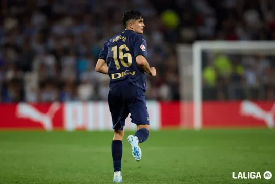 Hugo Novoa en un encuentro de Liga con el Alavés