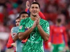 Juan Musso, en un partido de Liga con el Atleti