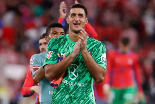 Juan Musso, en un partido de Liga con el Atleti