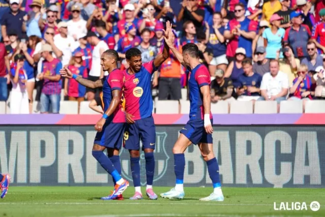 Lewandoski, Lamine Yamal y Raphinha FC Barcelona fantasy