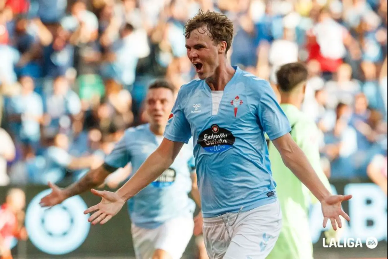Williot Swedberg celebra un gol en LaLiga