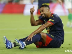 Yangel Herrera, en un encuentro de LaLiga EA Sports con el Girona FC