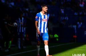 Jofre Carreras en un encuentro de LaLiga EA Sports con el RCD Espanyol