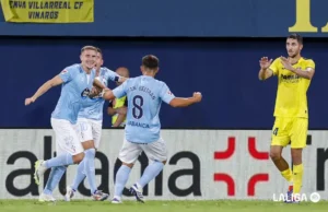 Starfelt celebra un gol con el Celta de Vigo en LaLiga EA Sports