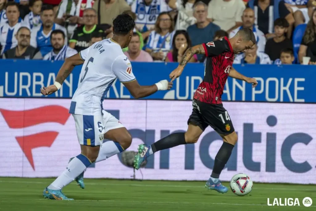 Renato Tapia, en un partido de Liga con el Leganés