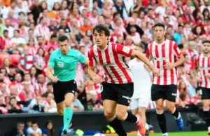 Unai Gómez, en un encuentro de Liga con el Athletic Club