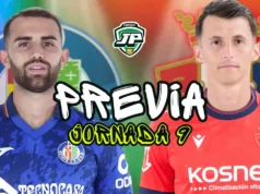 previa jornada 9 getafe cf - ca osasuna