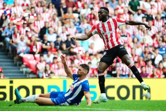 Iñaki Williams, en un encuentro de LaLiga ante el Espanyol