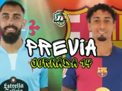 previa jornada 14 Celta - FC Barcelona