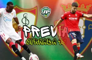 previa jornada 15 Sevilla - Osasuna