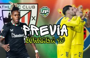previa jornada 16 Athletic - Villarreal