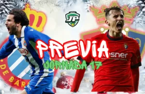 previa jornada 17 Espanyol - Osasuna