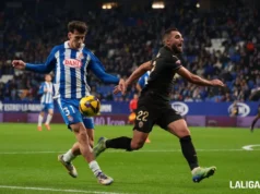 Antoniu Roca, en un encuentro con el Espanyol en LaLiga EA Sports