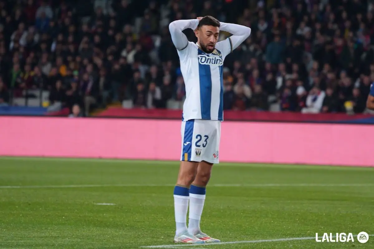 Munir, en un encuentro de Liga con el CD Leganés