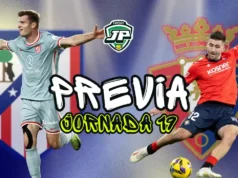 previa jornada 19 Atleti - Osasuna