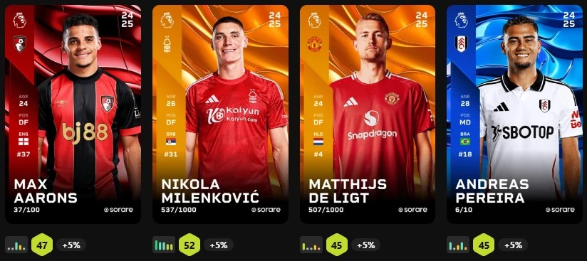 Tipos de Cartas en Sorare 2025