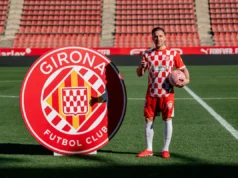 Arthur Melo, en su presentación como nuevo jugador del Girona FC