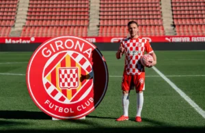 Arthur Melo, en su presentación como nuevo jugador del Girona FC