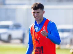 Carles Aleñá, en un entrenamiento con el Alavés tras su fichaje durante el mercado invernal