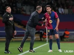 Eric García, en un encuentro de Liga con el Barça