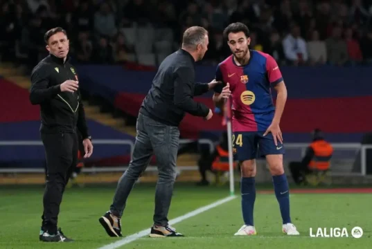 Eric García, en un encuentro de Liga con el Barça