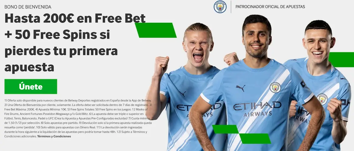 Betway bono de bienvenida