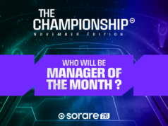 ¡Llega el Manager del Mes de Noviembre en Sorare con entradas VIP! Sorare Championship Noviembre