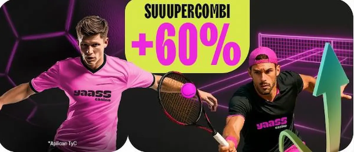 ¡Aumenta tus ganancias un 60% con tus apuestas combinadas en Yaass Casino!