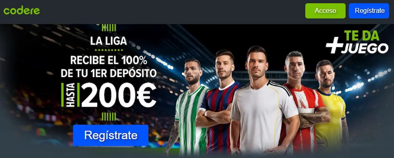 Codere bono de bienvenida