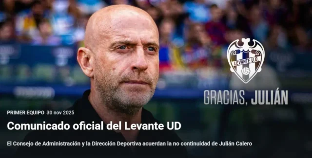Julián Calero destitución Levante